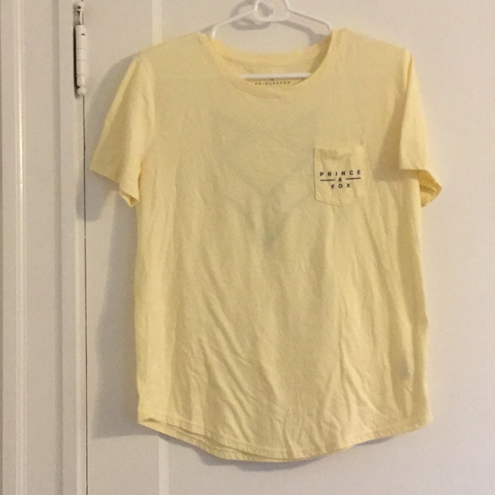 Aeropostale yellow pocket tee